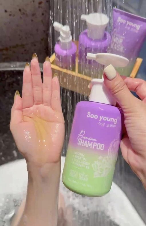 Dầu Gội Sen Tảo Soo Young 350ml Dầu Gội Sen Tảo Soo Young 350ml