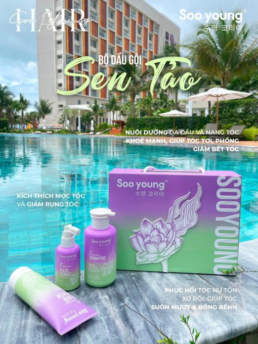 Combo Gội Xả Xịt Tóc Sen Tảo Sooyoung