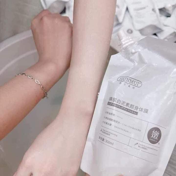 kem tắm trắng da toàn thân body Hunmui nội địa Trung 300ml kem tắm trắng da toàn thân body Hunmui nội địa Trung 300ml