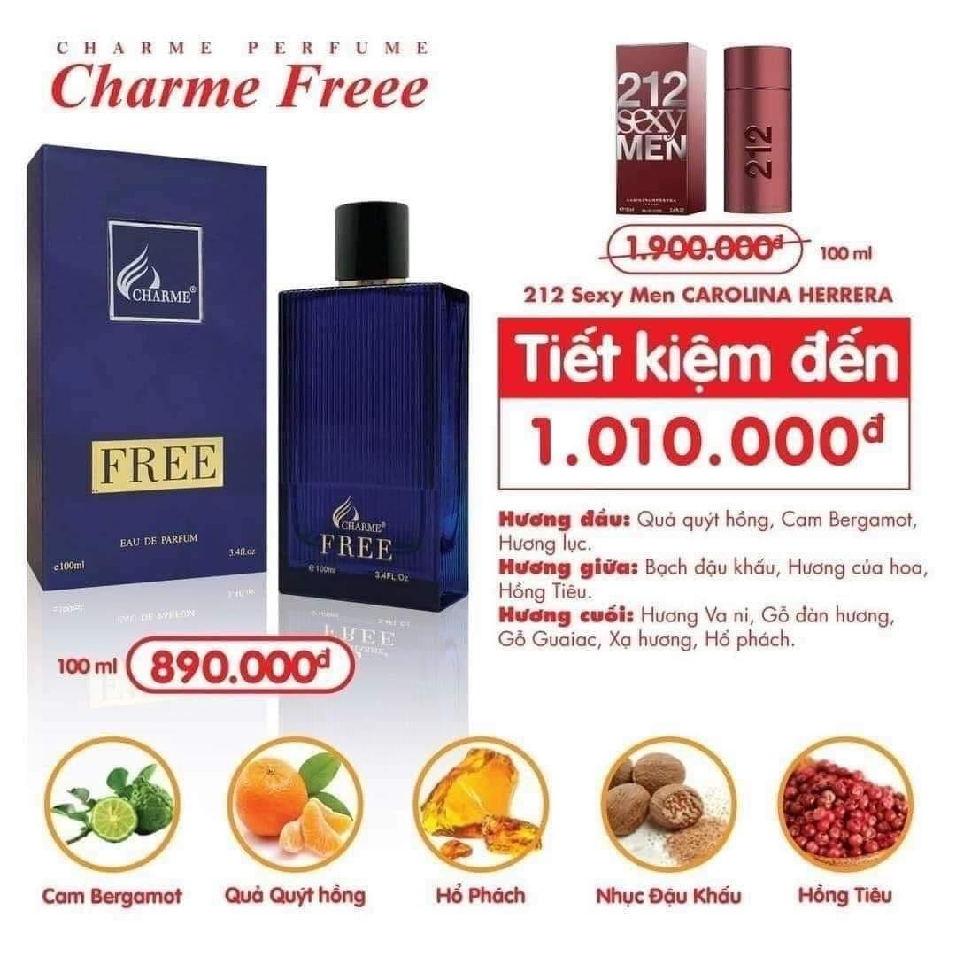 Nước hoa Charme Free mới Nước hoa Charme Free mới
