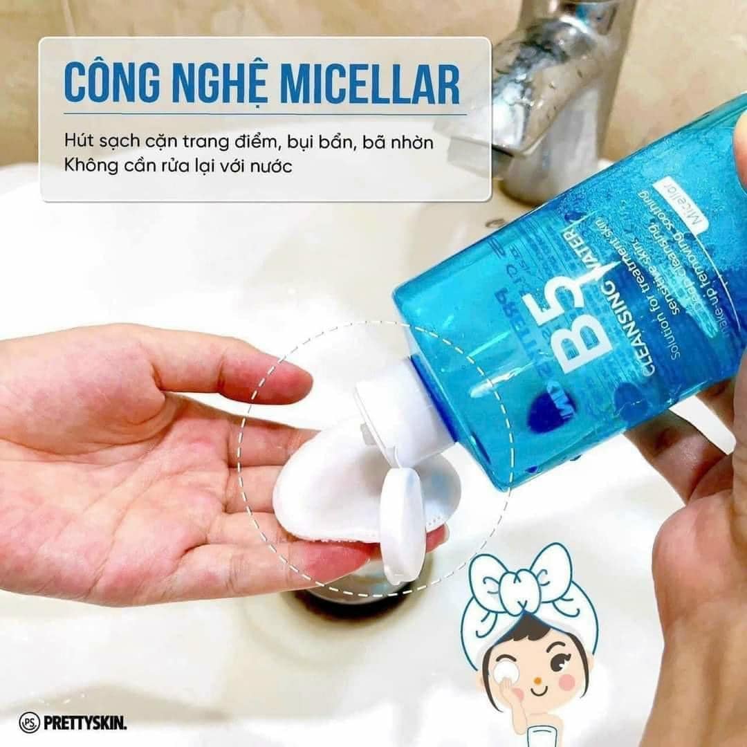 Nước Tẩy Trang B5 PrettySkin 500ml lười mà vẫn sạch vẫn đẹp nha Nước Tẩy Trang B5 PrettySkin 500ml lười mà vẫn sạch vẫn đẹp nha