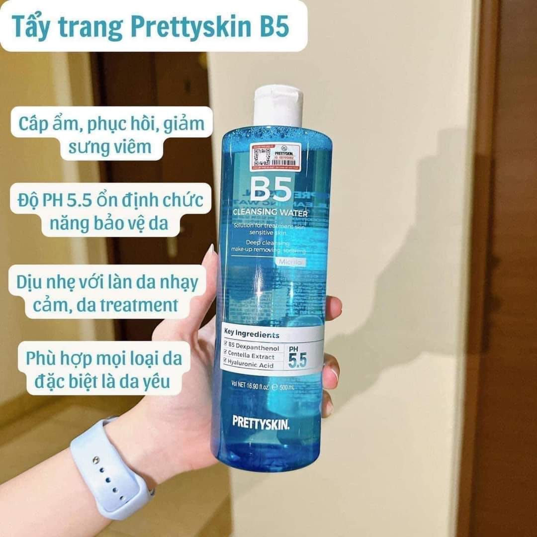 Nước Tẩy Trang B5 PrettySkin 500ml lười mà vẫn sạch vẫn đẹp nha Nước Tẩy Trang B5 PrettySkin 500ml lười mà vẫn sạch vẫn đẹp nha
