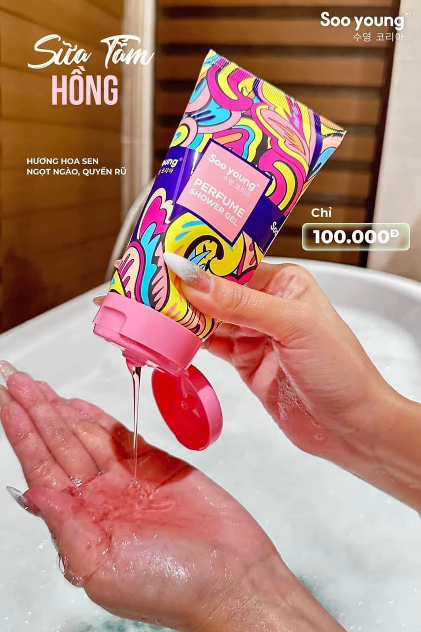 Sữa Tắm Hương Nước Hoa Soo Young Màu Hồng Chính Hãng Sữa Tắm Hương Nước Hoa Soo Young Màu Hồng Chính Hãng
