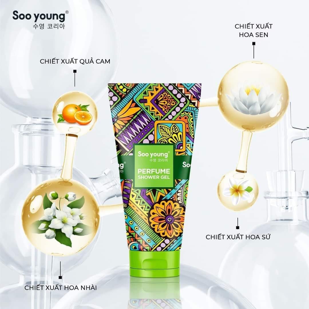 Sữa Tắm Hương Nước Hoa Soo Young Màu xanh lá Sữa Tắm Hương Nước Hoa Soo Young Màu xanh lá