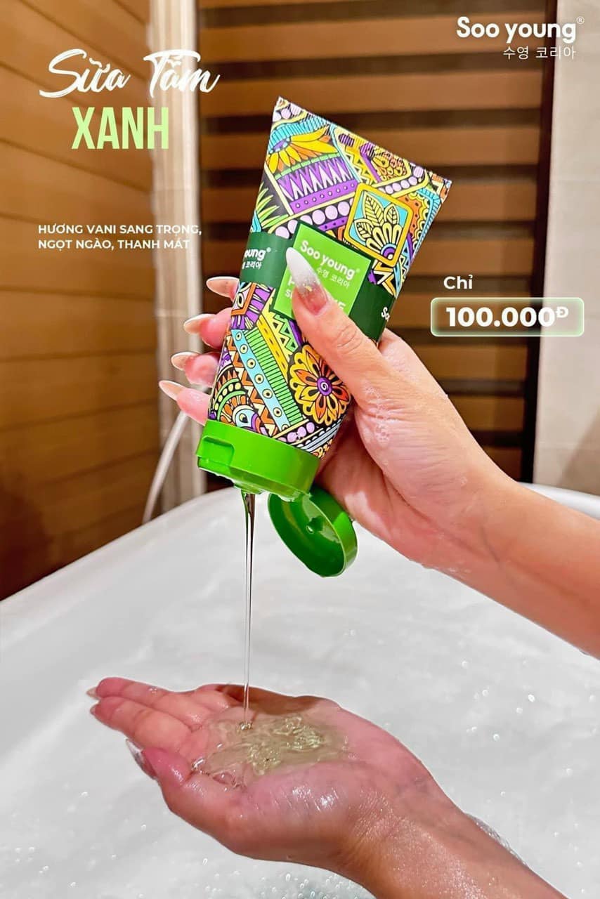 Sữa Tắm Hương Nước Hoa Soo Young Màu xanh lá Sữa Tắm Hương Nước Hoa Soo Young Màu xanh lá