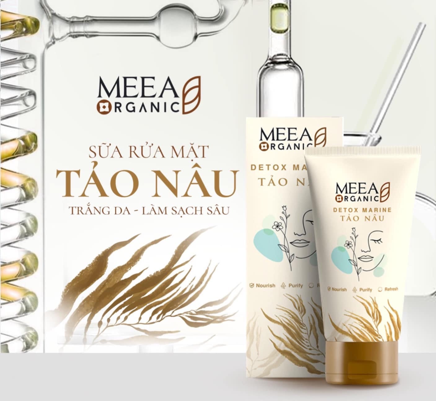 Sửa Rửa Mặt Tảo Nâu Detox Marine 100g + Tặng 1 tuýp srm mini 30g Sửa Rửa Mặt Tảo Nâu Detox Marine 100g + Tặng 1 tuýp srm mini 30g