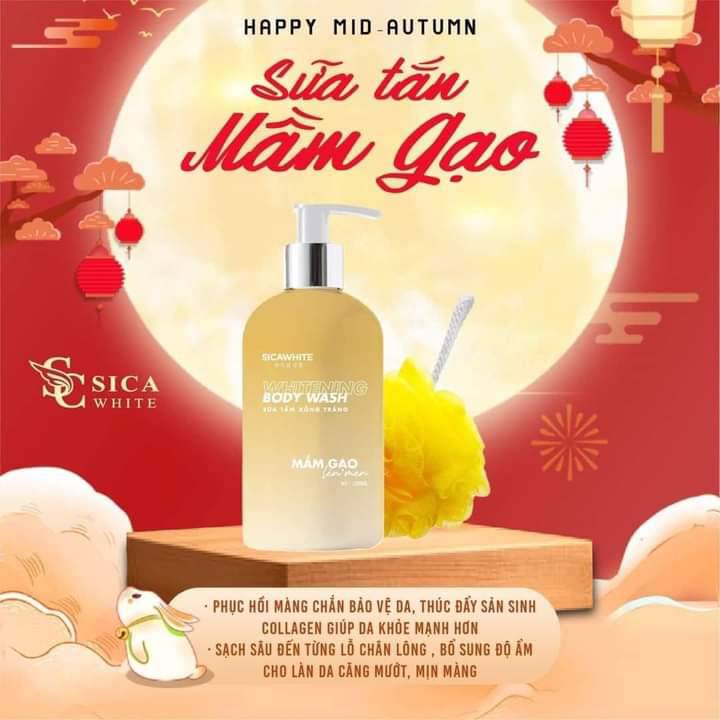 Sữa Tắm Xông Trắng Sica White Mầm Gạo Lên Men Sữa Tắm Xông Trắng Sica White Mầm Gạo Lên Men