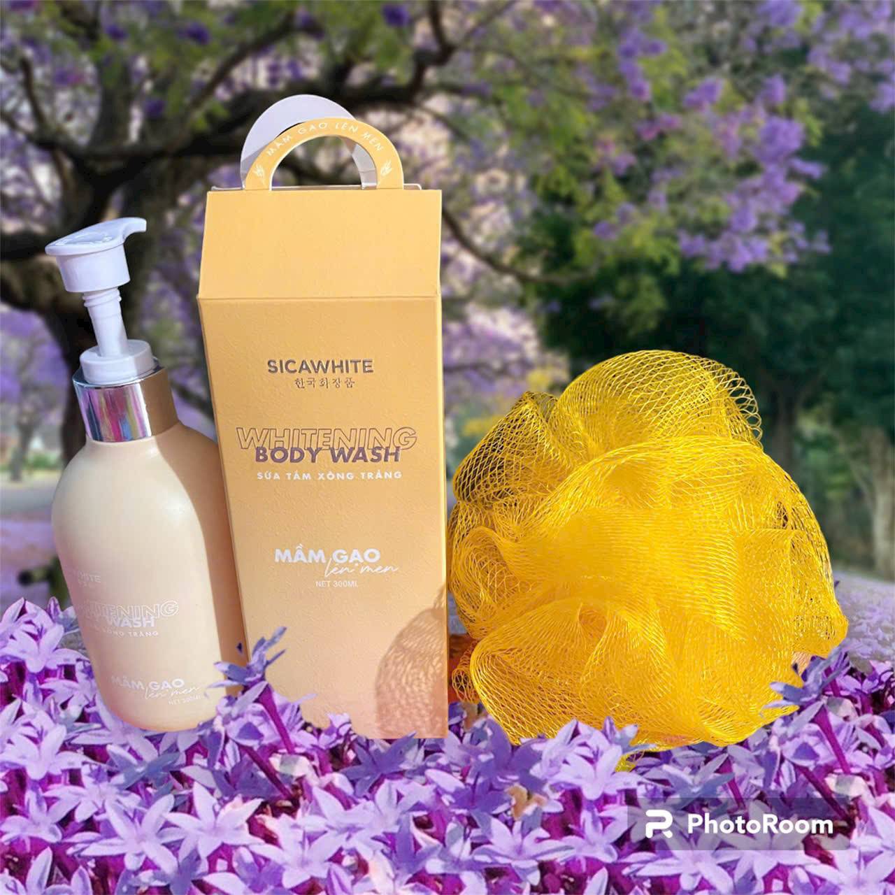 Sữa Tắm Xông Trắng Sica White Mầm Gạo Lên Men