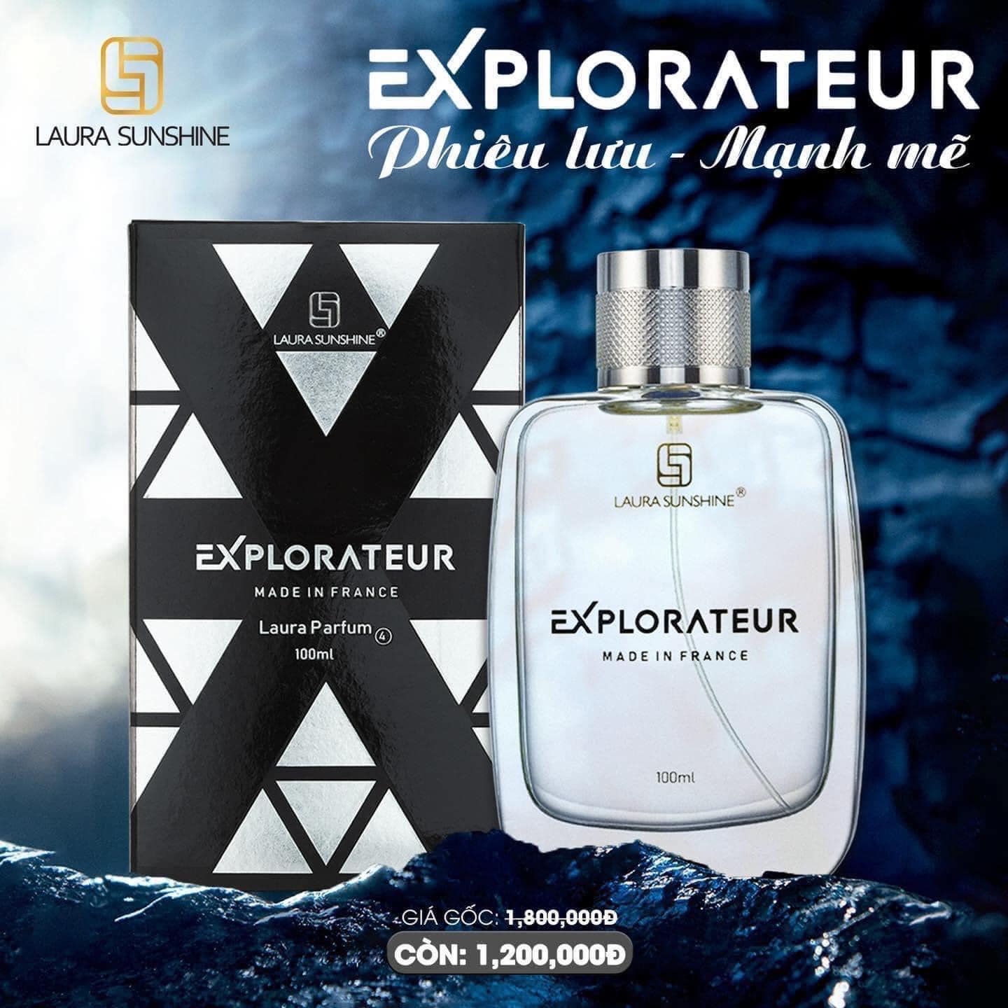 Nước Hoa Nam Laura Sunshine Explorateur 100ml mùi hương sang trọng dành cho đàn ông sang trọng Nước Hoa Nam Laura Sunshine Explorateur 100ml mùi hương sang trọng dành cho đàn ông sang trọng