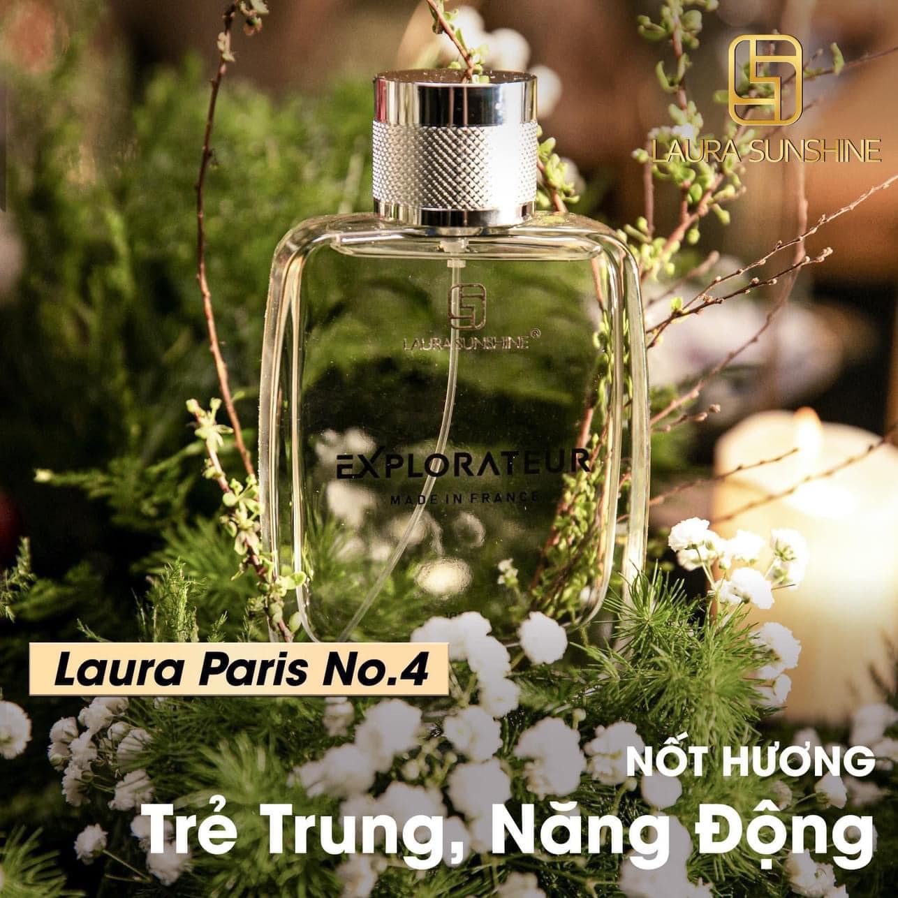 Nước Hoa Nam Laura Sunshine Explorateur 100ml mùi hương sang trọng dành cho đàn ông sang trọng