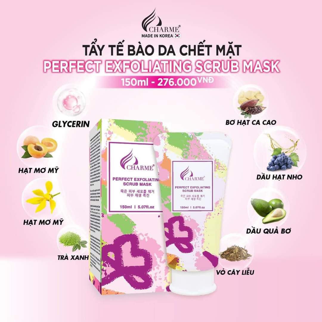 Tẩy Tế Bào Chết Da Mặt Charme Perfect Exfoliating Scrub Mask Tẩy Tế Bào Chết Da Mặt Charme Perfect Exfoliating Scrub Mask