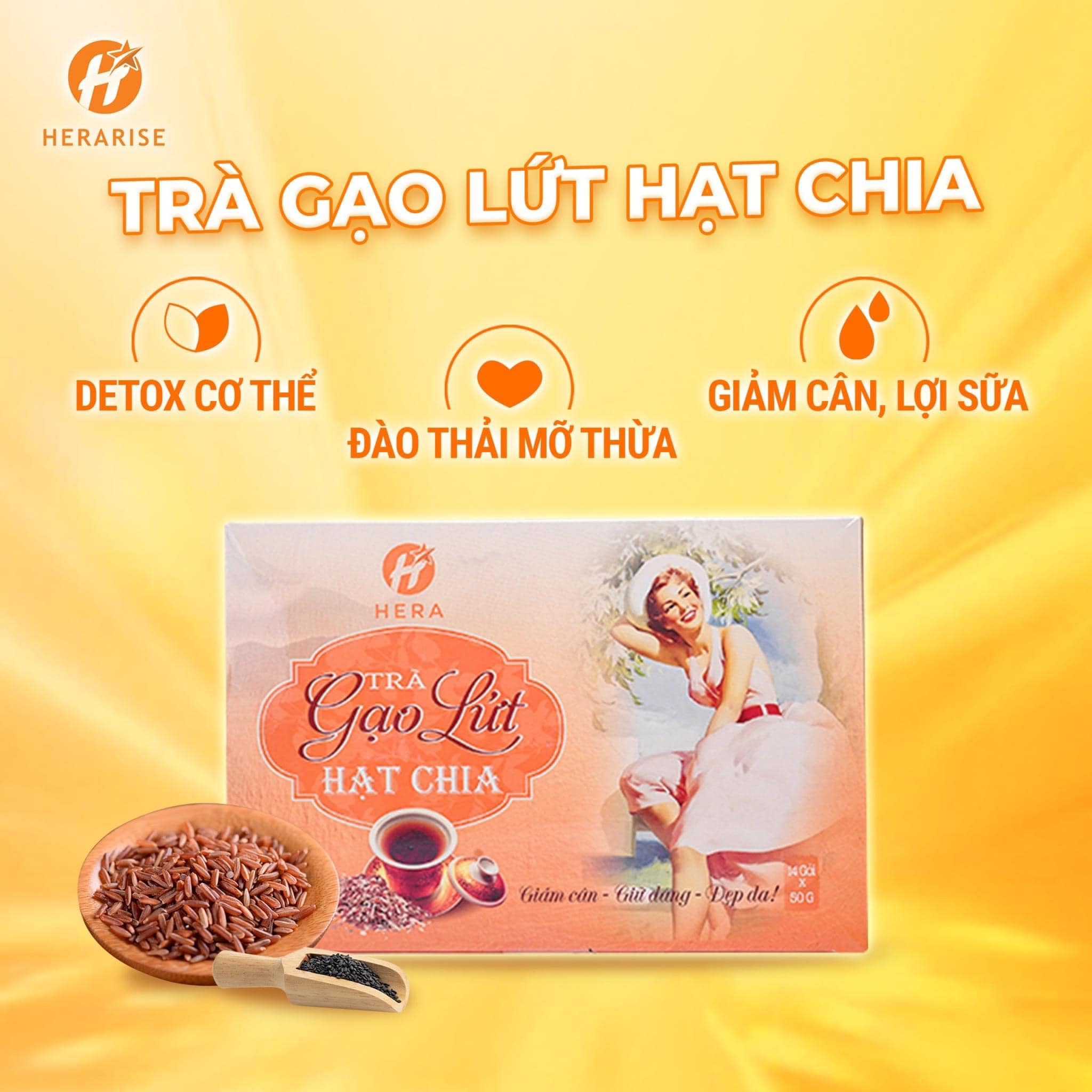 Giảm cân gạo Lứt Hera Giảm cân gạo Lứt Hera