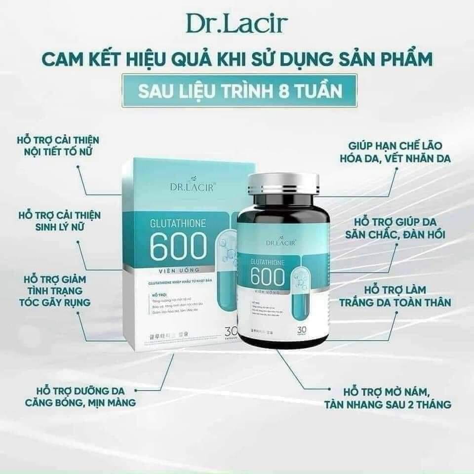 Viên Uống Trắng Da Glutathione 600 Dr Lacir