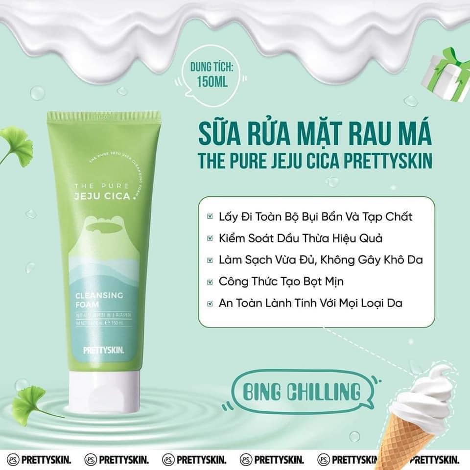 Sữa Rửa Mặt Rau Má PrettySkin Tiễn Mụn Đi Xa Sữa Rửa Mặt Rau Má PrettySkin Tiễn Mụn Đi Xa