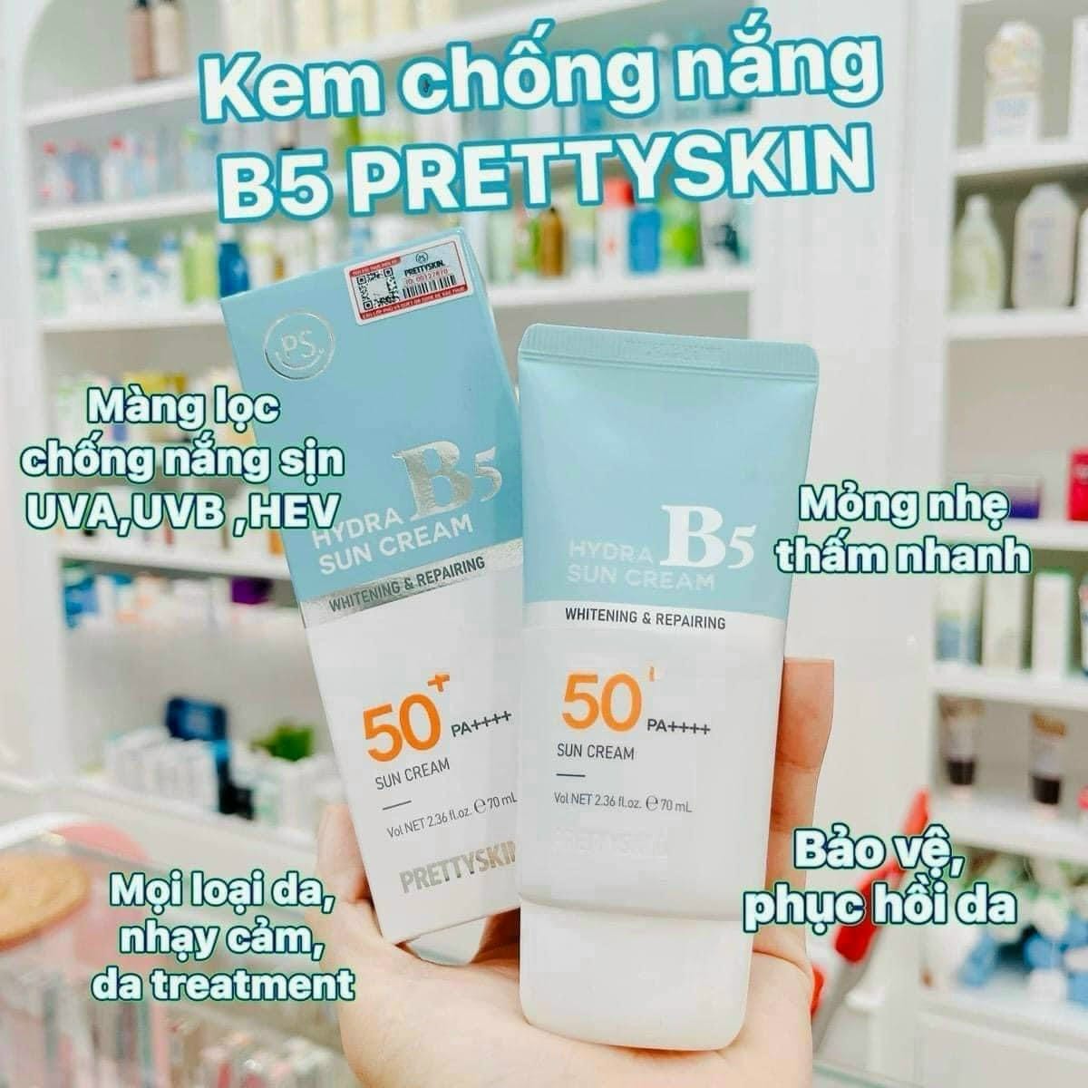 Kem chống nắng B5 Prettyskin Kem chống nắng B5 Prettyskin