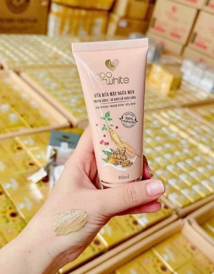 Sữa Rửa Mặt Nhân Sâm Nghệ Tươi nɡừа Mụn Yoo White Sữa Rửa Mặt Nhân Sâm Nghệ Tươi nɡừа Mụn Yoo White