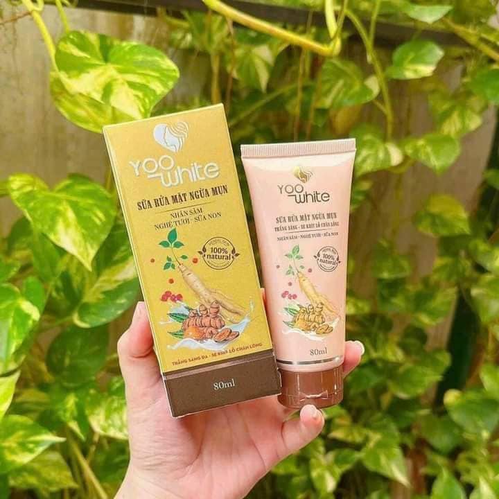 Sữa Rửa Mặt Nhân Sâm Nghệ Tươi nɡừа Mụn Yoo White Sữa Rửa Mặt Nhân Sâm Nghệ Tươi nɡừа Mụn Yoo White