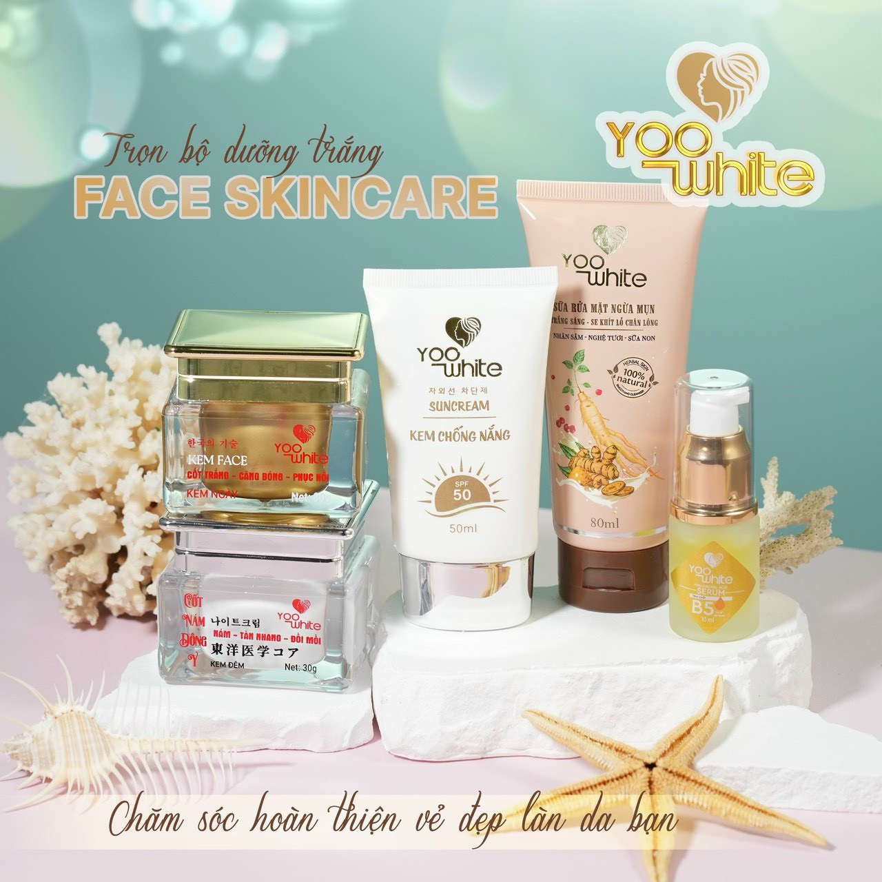 Trọn bộ nám tàn nhang siêu trắng nhà Yoo White