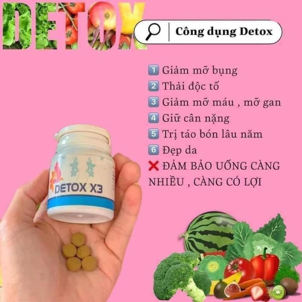 Detox X3 Trà xanh rau xanh thảo dược thiên nhiên Detox X3 Trà xanh rau xanh thảo dược thiên nhiên