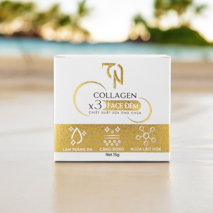 Kem Face Collagen X3 TN Ban Đêm Mỹ Phẩm Đông Anh 15g Kem Face Collagen X3 TN Ban Đêm Mỹ Phẩm Đông Anh 15g