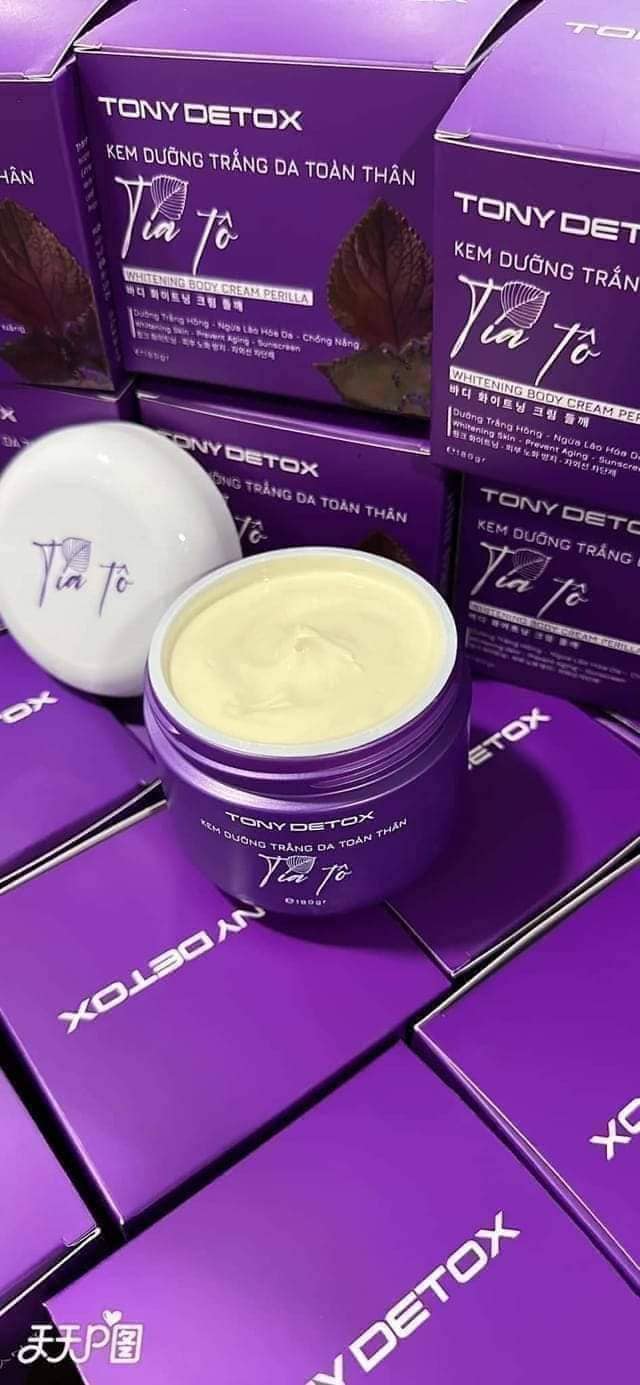 Kem Body Tía Tô Tony Detox trắng hồng mịn màng Kem Body Tía Tô Tony Detox trắng hồng mịn màng
