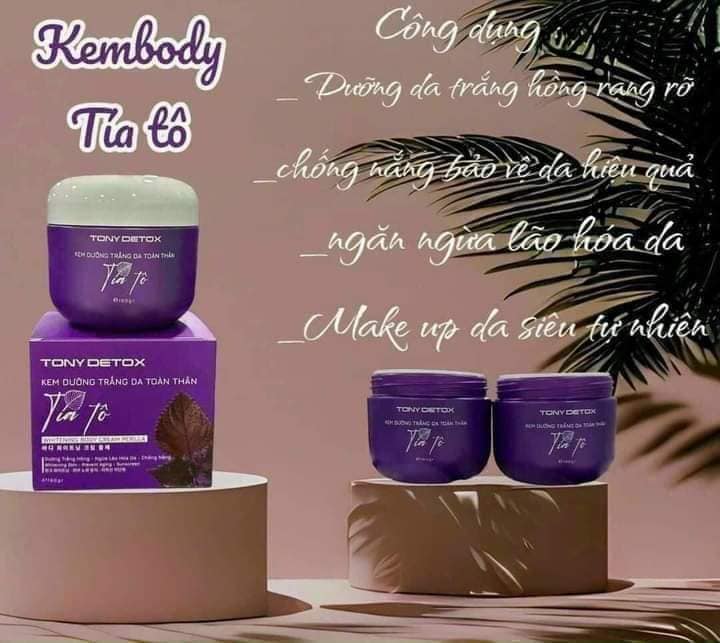 Kem Body Tía Tô Tony Detox trắng hồng mịn màng Kem Body Tía Tô Tony Detox trắng hồng mịn màng