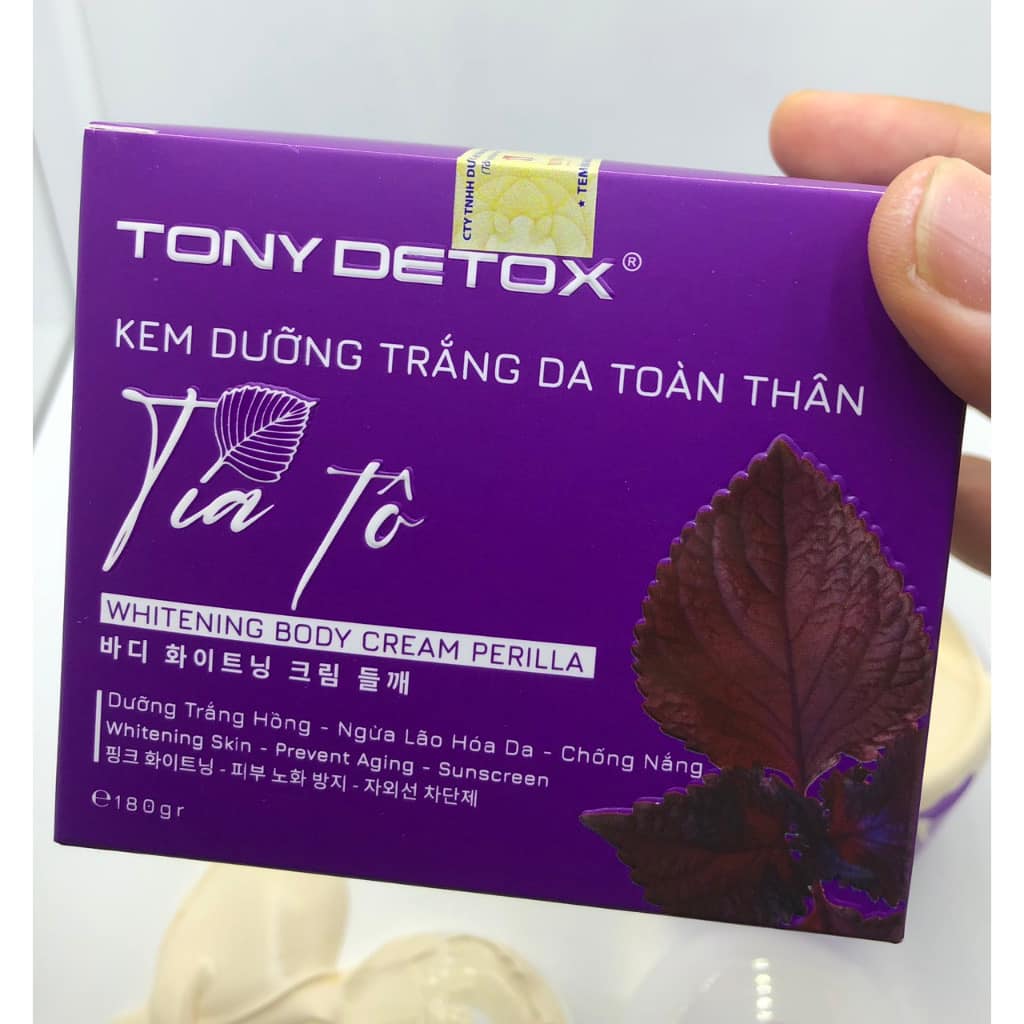 Kem Body Tía Tô Tony Detox trắng hồng mịn màng Kem Body Tía Tô Tony Detox trắng hồng mịn màng