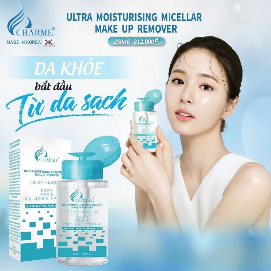 Nước Tẩy Trang Charme Ultra Moisturising Micellar Make Up Remover 250ml Nước Tẩy Trang Charme Ultra Moisturising Micellar Make Up Remover 250ml