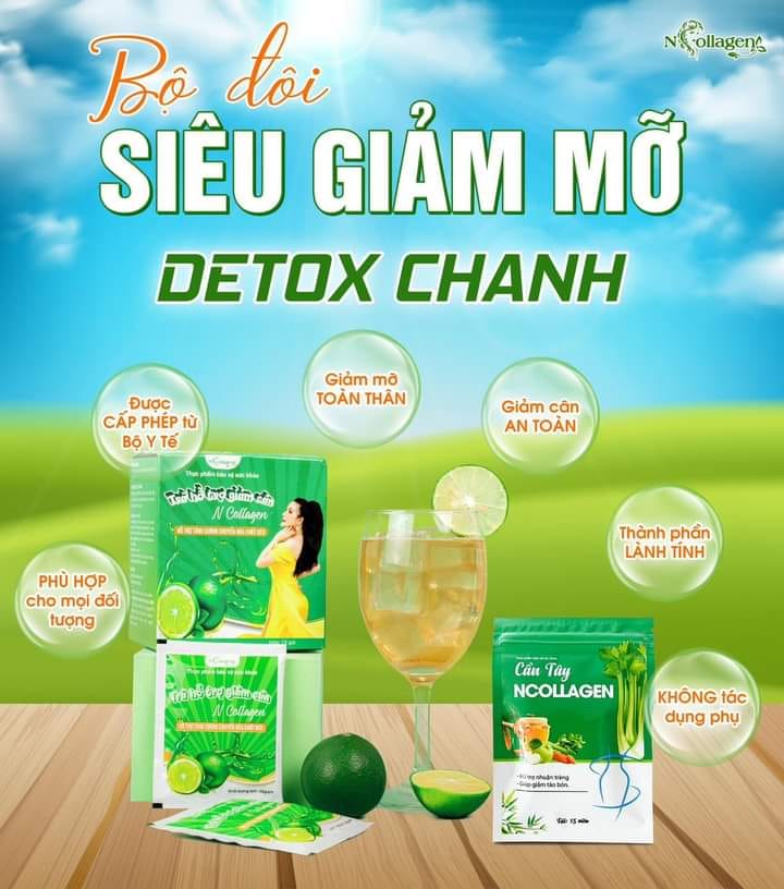 Detox Chanh Giảm Cân N Collagen giúp da đẹp dáng thon Detox Chanh Giảm Cân N Collagen giúp da đẹp dáng thon