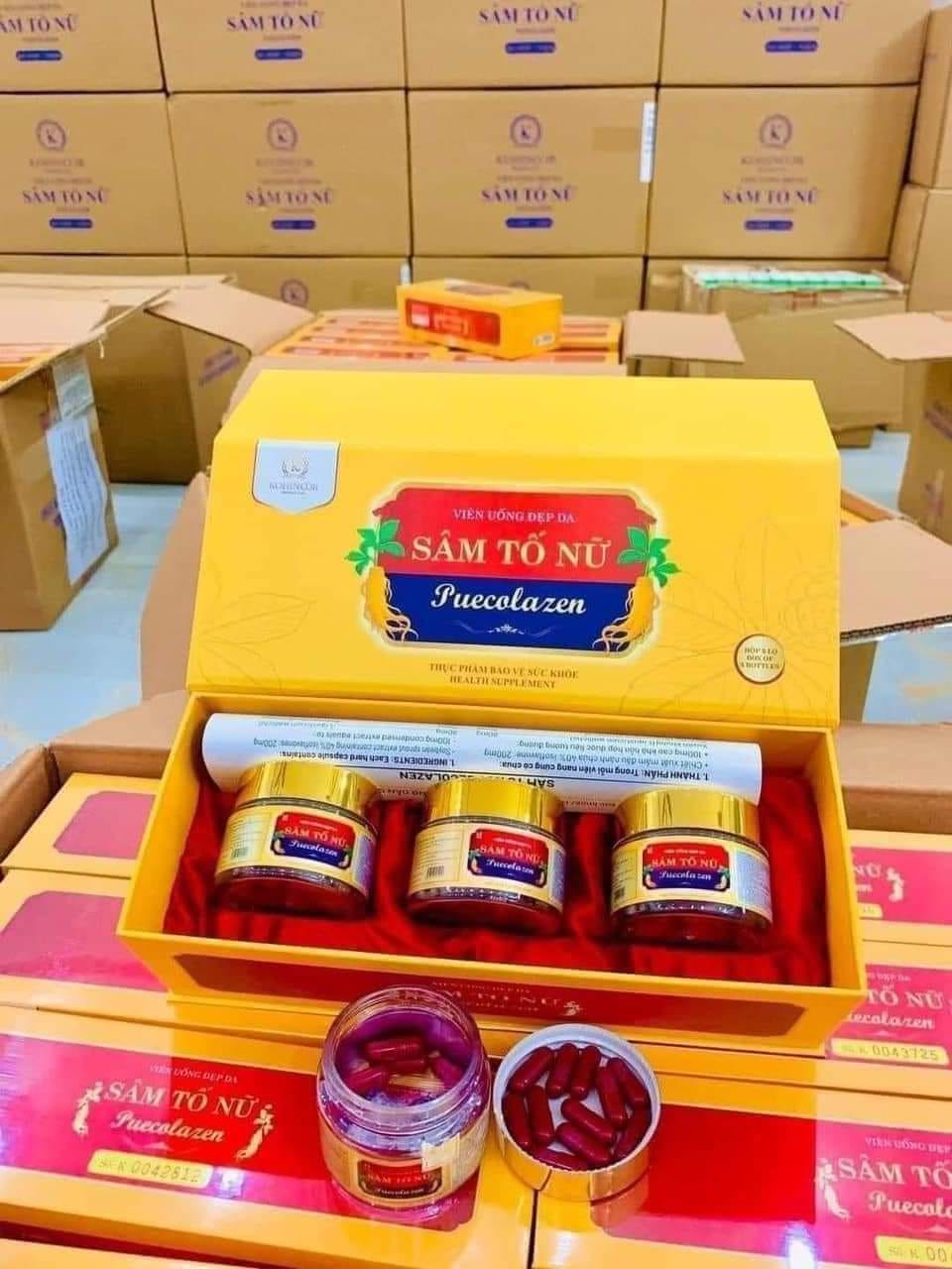 Viên Uống Sâm Tố Nữ Collagen Puecolazen lưu giữ thanh xuân rạng ngời nhan sắc Viên Uống Sâm Tố Nữ Collagen Puecolazen lưu giữ thanh xuân rạng ngời nhan sắc