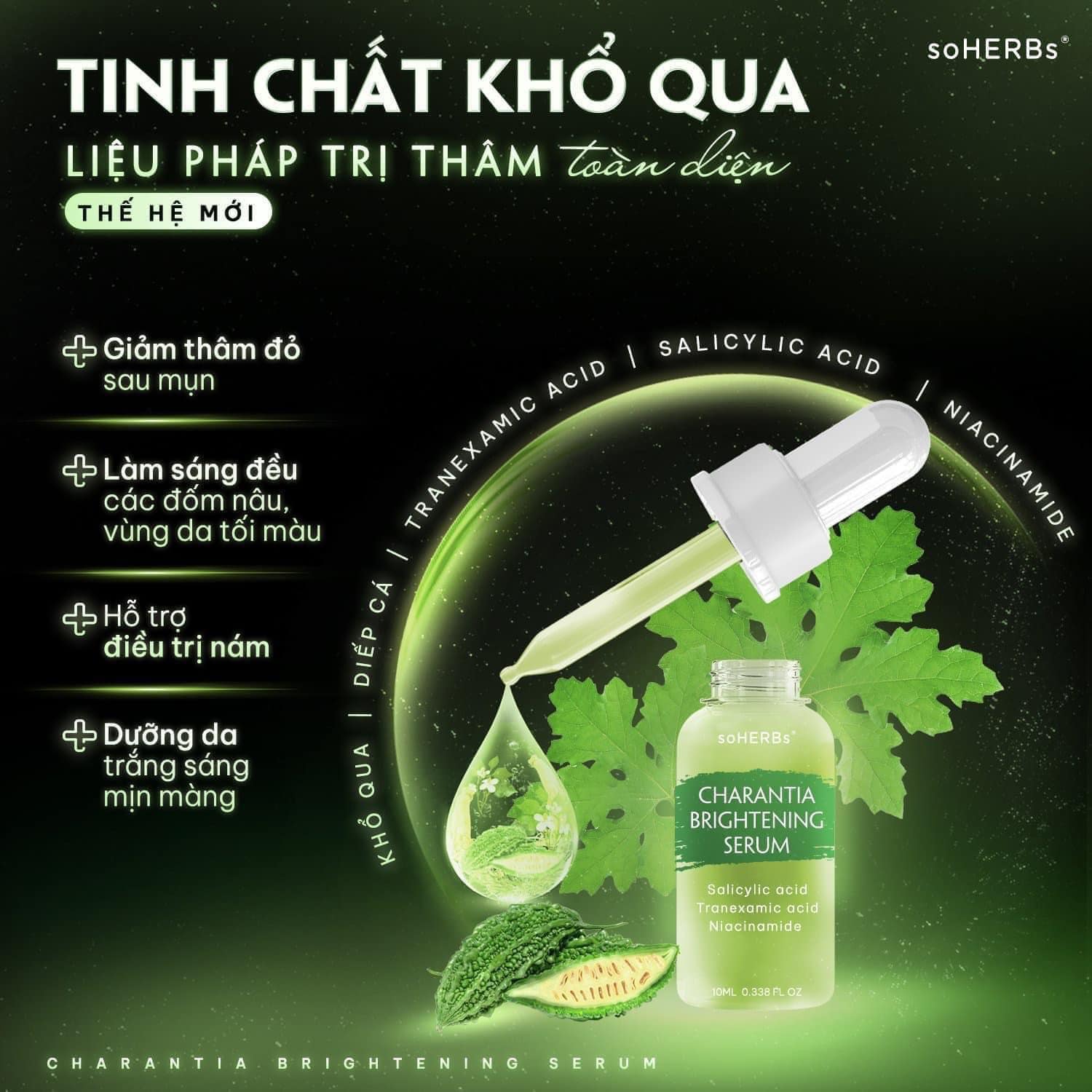 Serum khô qua Soherbs tinh chất khô qua mờ thâm trắng da phục hồi da sau mụn Serum khô qua Soherbs tinh chất khô qua mờ thâm trắng da phục hồi da sau mụn