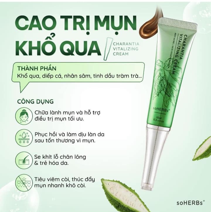 Cao Khổ Qua Giảm Mụn Soherbs Sản phẩm Mụn Best Seller Soherbs nhà hót top top