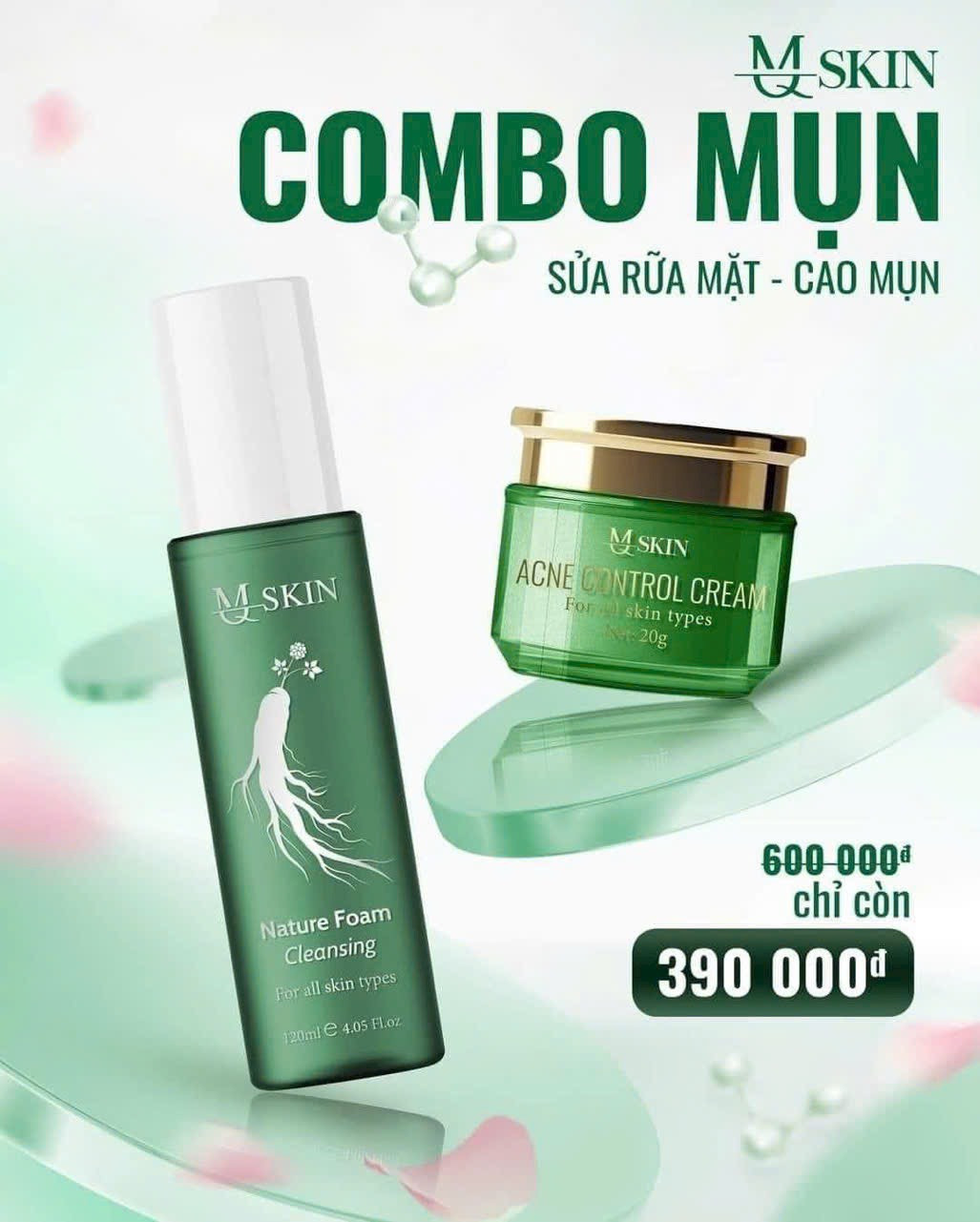 Combo Tái Tạo Sâm Cau Rừng MQ Skin chính hãng
