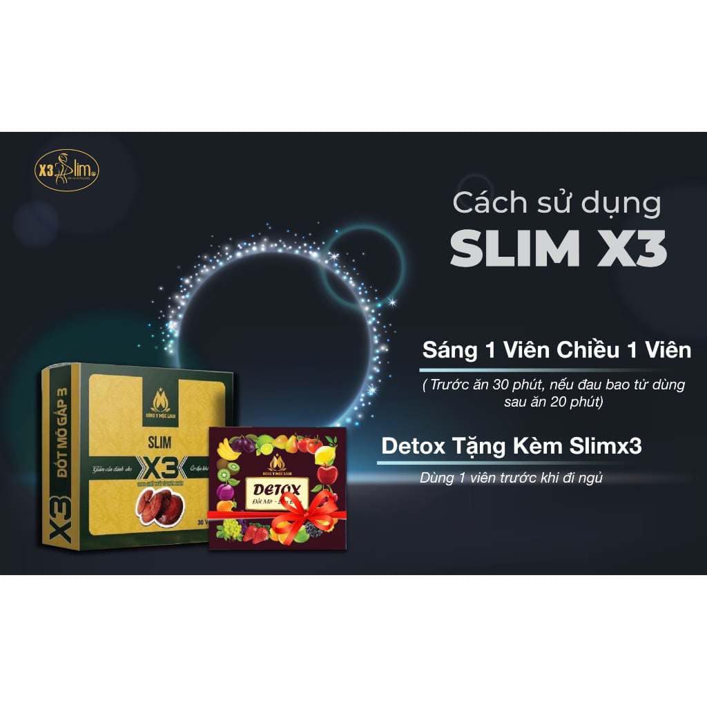 Giảm cân SlimX3 Đông y Mộc Linh dành cho cơ địa khó giảm Giảm cân SlimX3 Đông y Mộc Linh dành cho cơ địa khó giảm