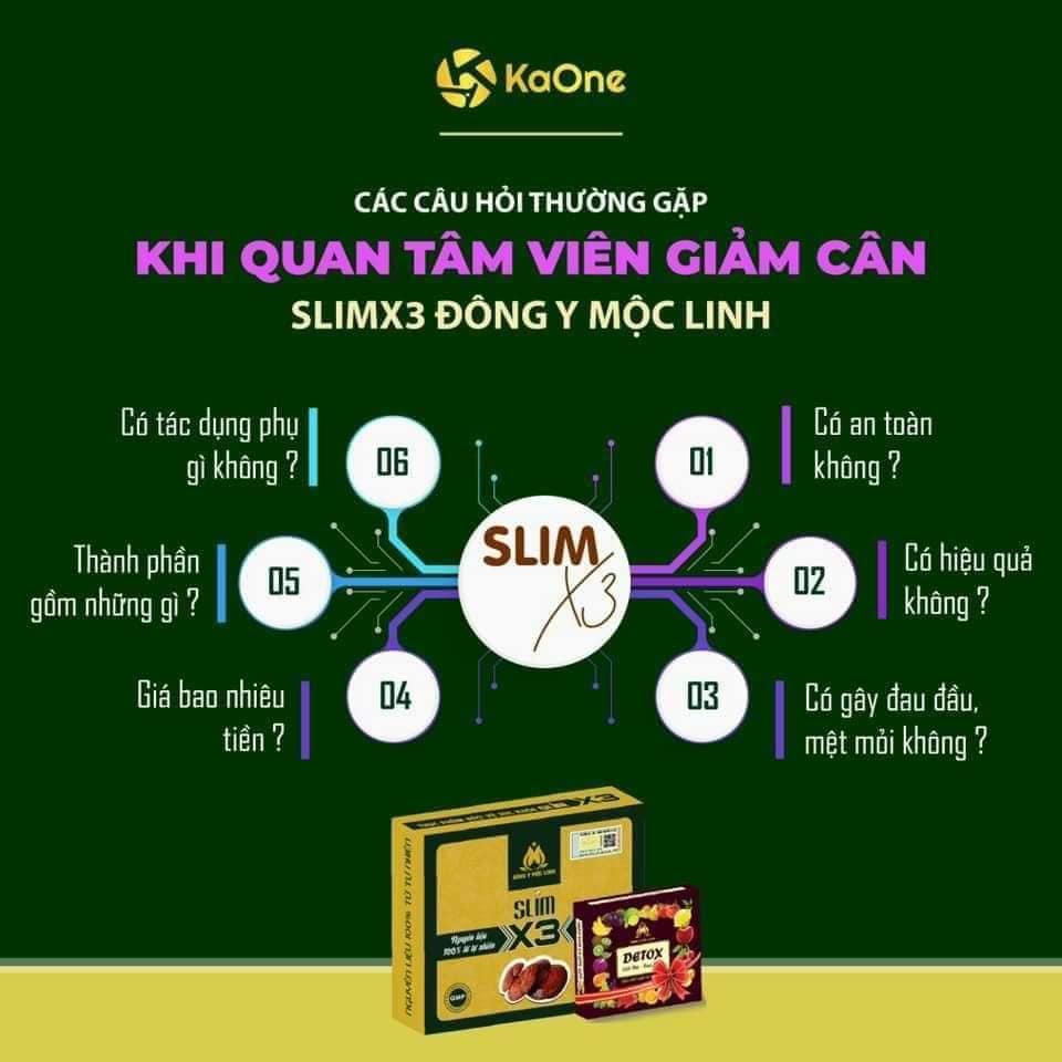 Giảm cân SlimX3 Đông y Mộc Linh dành cho cơ địa khó giảm Giảm cân SlimX3 Đông y Mộc Linh dành cho cơ địa khó giảm
