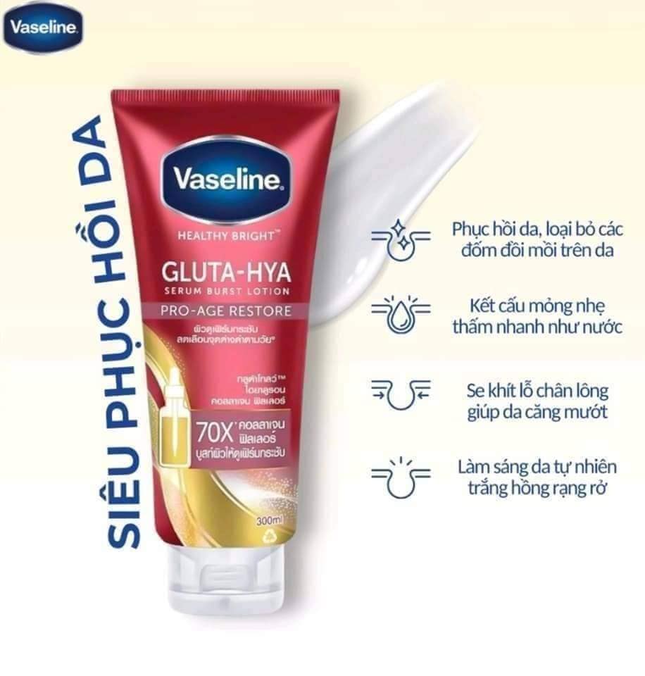 Dưỡng Thể Vaseline 70x Đỏ Dưỡng Thể Vaseline 70x Đỏ