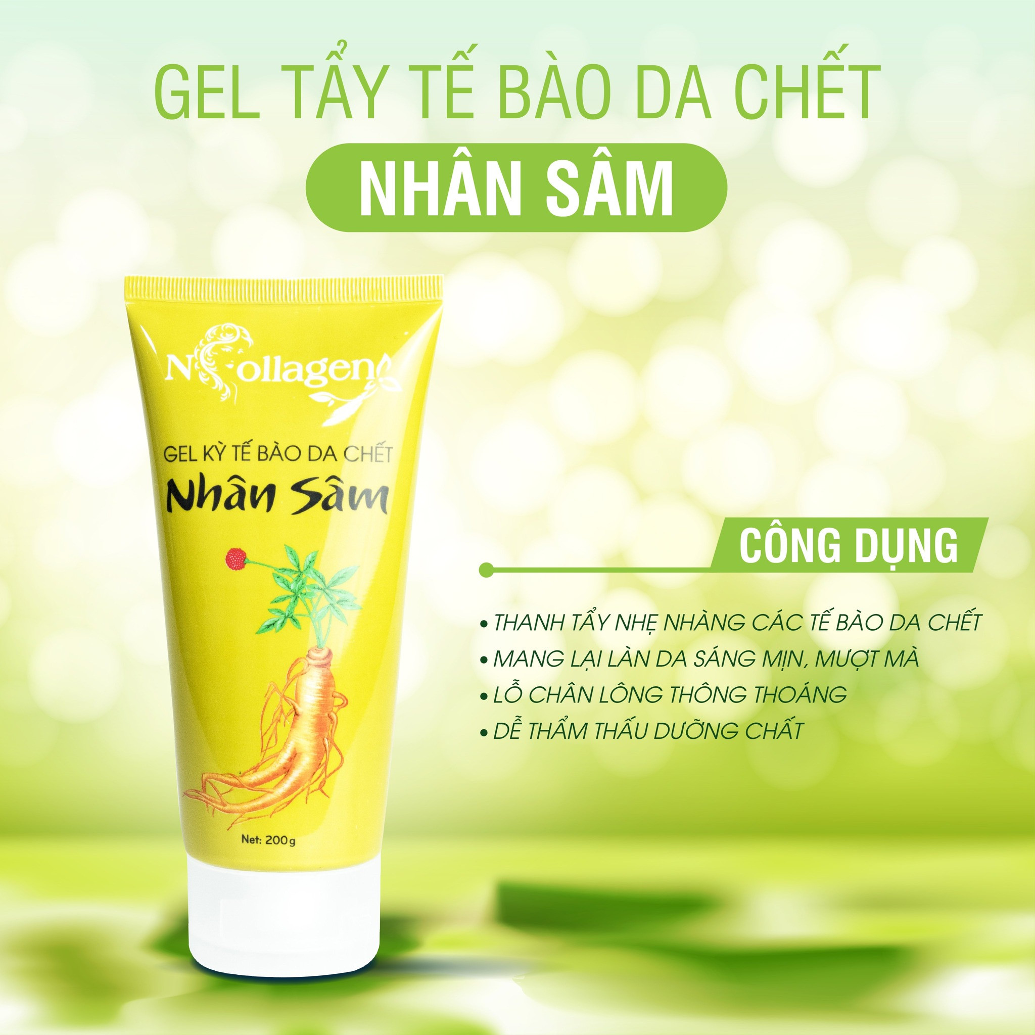 Tẩy Tế Bào Chết Nhân Sâm N Collagen Sử Dụng Cho Mặt Và Body chính hãng Tẩy Tế Bào Chết Nhân Sâm N Collagen Sử Dụng Cho Mặt Và Body chính hãng