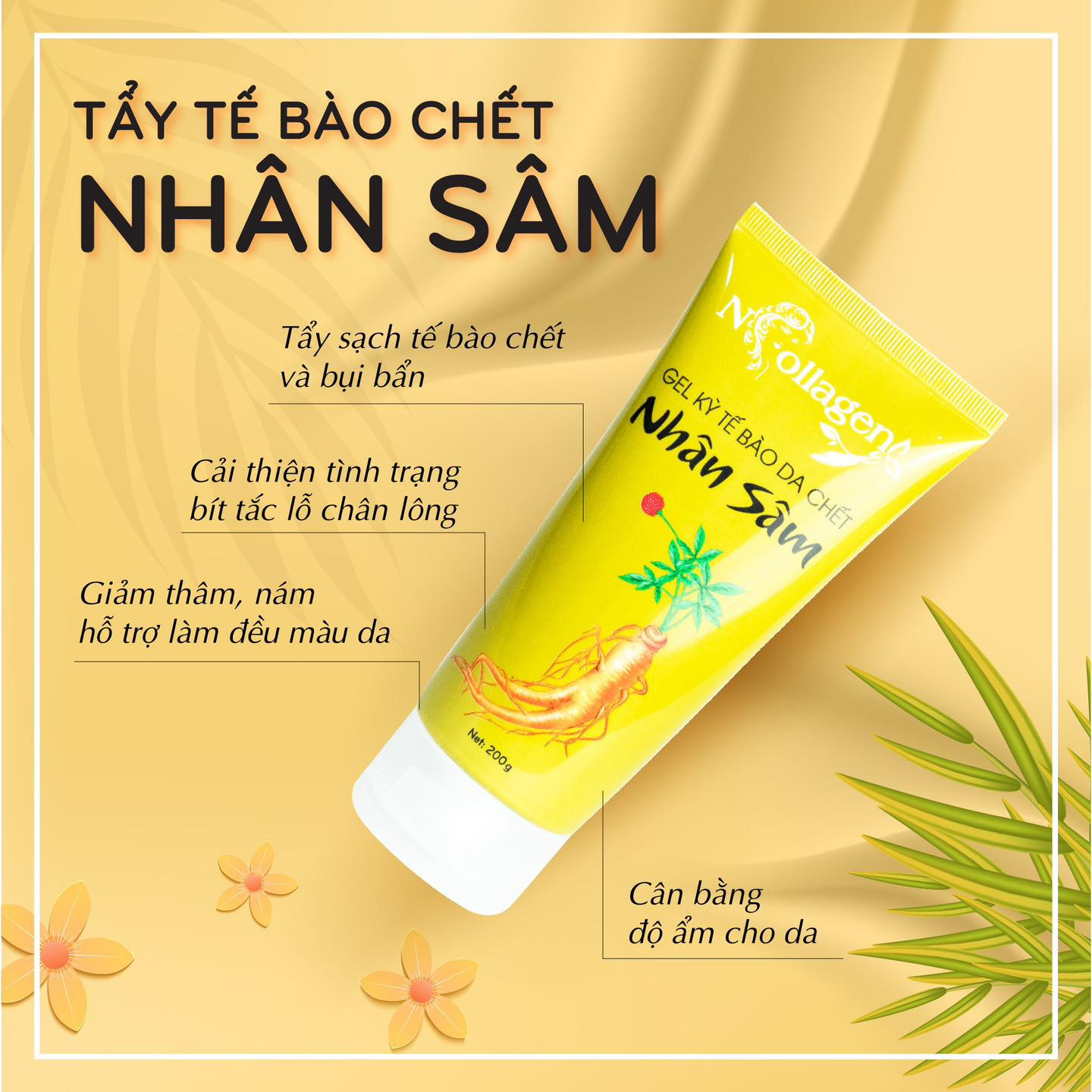 Tẩy Tế Bào Chết Nhân Sâm N Collagen Sử Dụng Cho Mặt Và Body chính hãng Tẩy Tế Bào Chết Nhân Sâm N Collagen Sử Dụng Cho Mặt Và Body chính hãng
