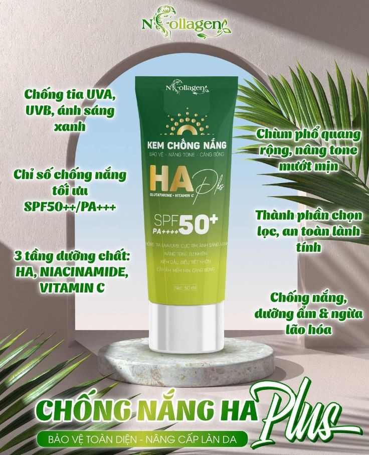Kem Chống Nắng HA Plus N Collagen Nâng Tone Chính Hãng Kem Chống Nắng HA Plus N Collagen Nâng Tone Chính Hãng