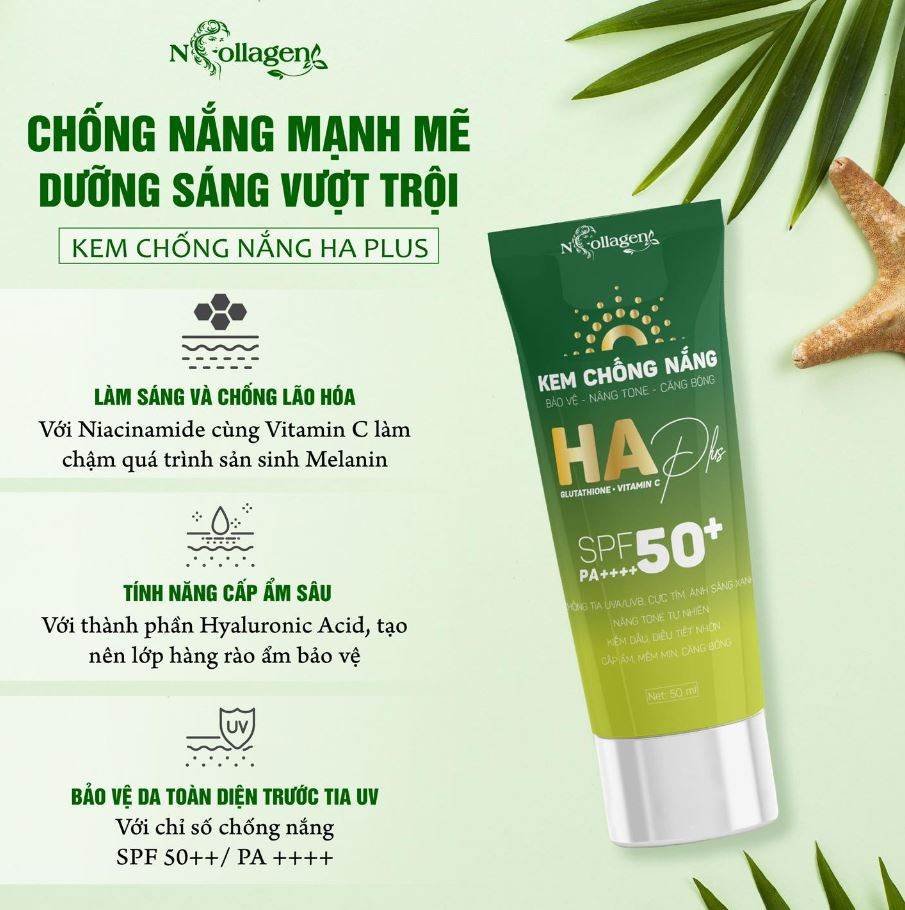 Kem Chống Nắng HA Plus N Collagen Nâng Tone Chính Hãng Kem Chống Nắng HA Plus N Collagen Nâng Tone Chính Hãng