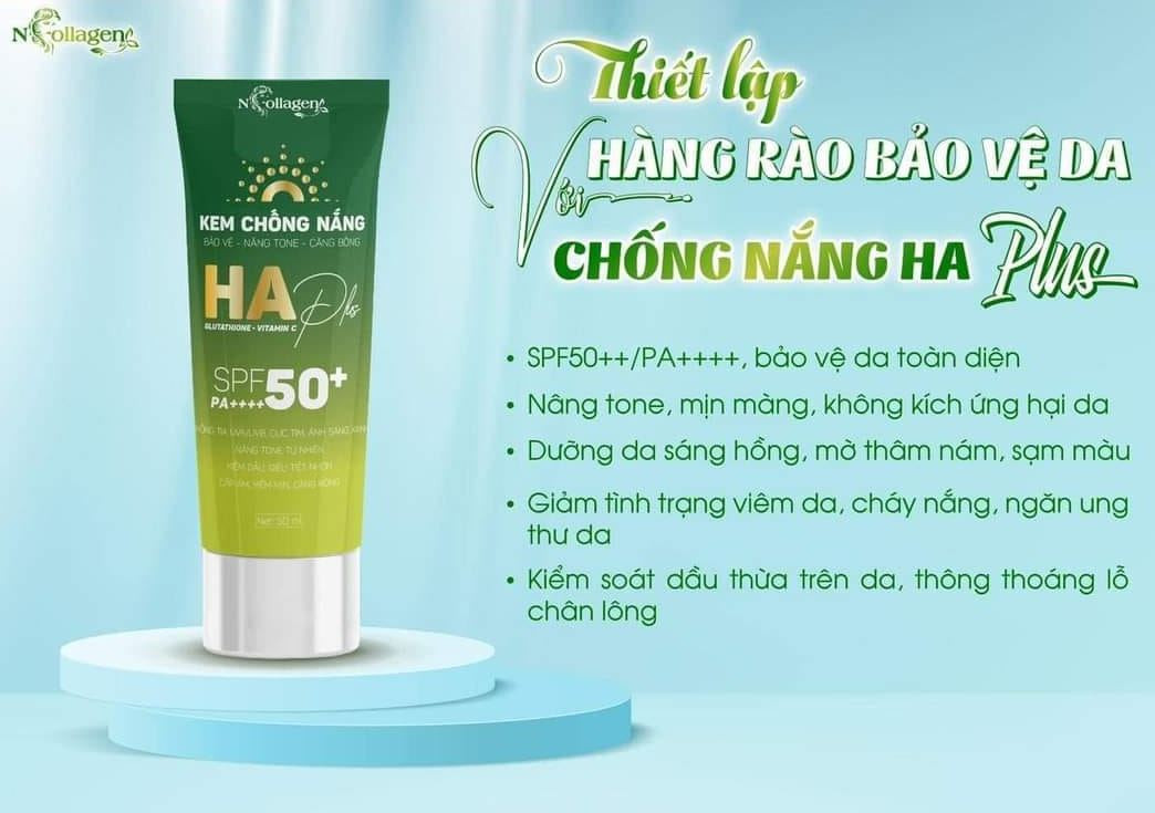 Kem Chống Nắng HA Plus N Collagen Nâng Tone Chính Hãng Kem Chống Nắng HA Plus N Collagen Nâng Tone Chính Hãng