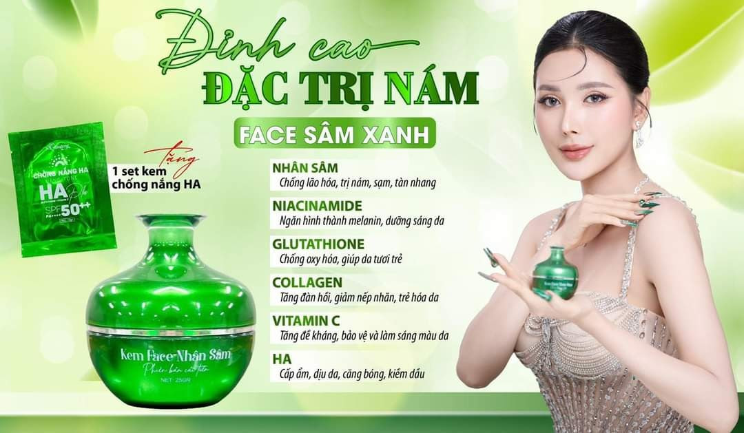 Kem Face Sâm Xanh N-Collagen phiên bản cải tiến( đặc biệt chuyên về da dầu) Kem Face Sâm Xanh N-Collagen phiên bản cải tiến( đặc biệt chuyên về da dầu)