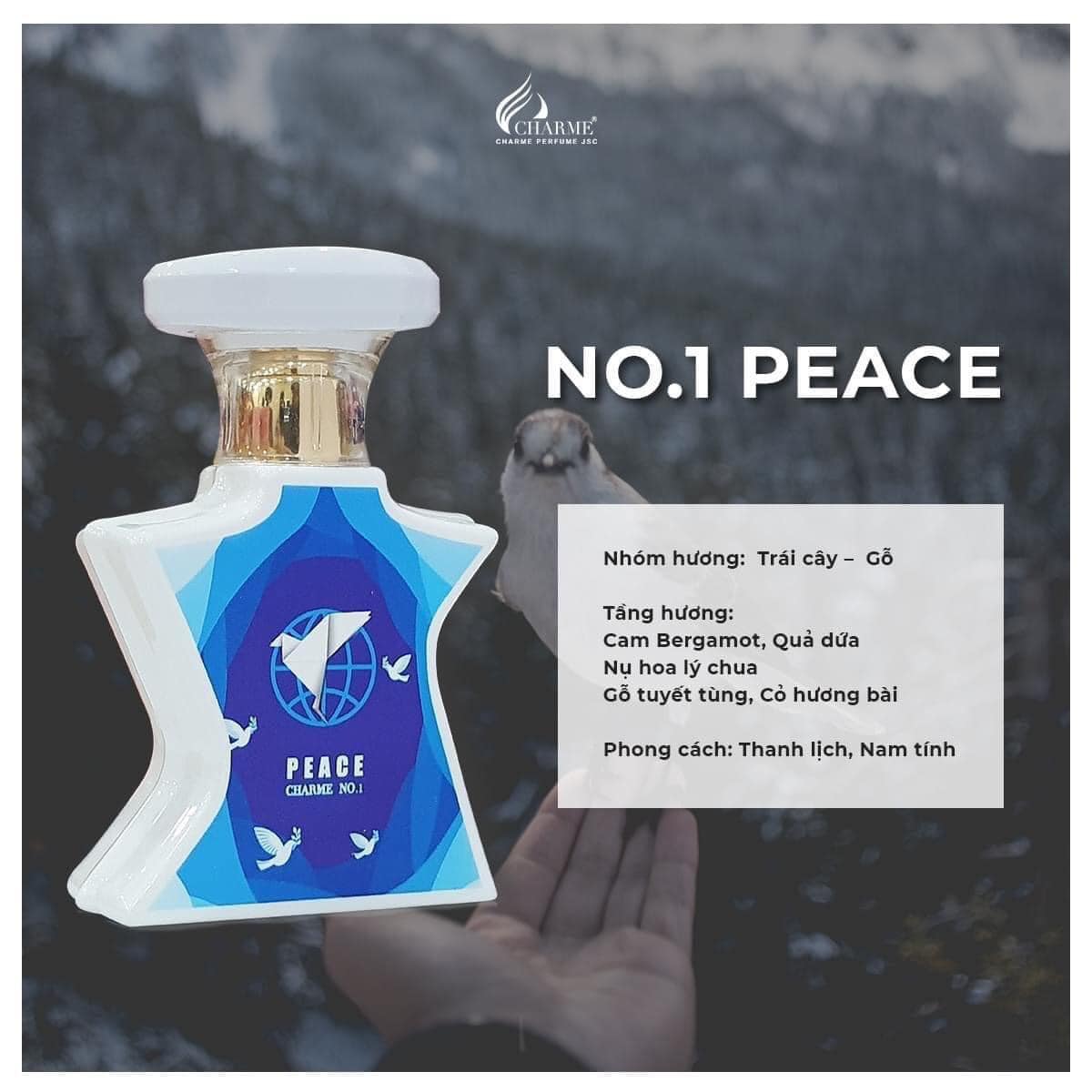Nếu chọn một tình yêu yên bình hãy chọn Nước Hoa Nam Charme No.1 Peace 100ml Nếu chọn một tình yêu yên bình hãy chọn Nước Hoa Nam Charme No.1 Peace 100ml