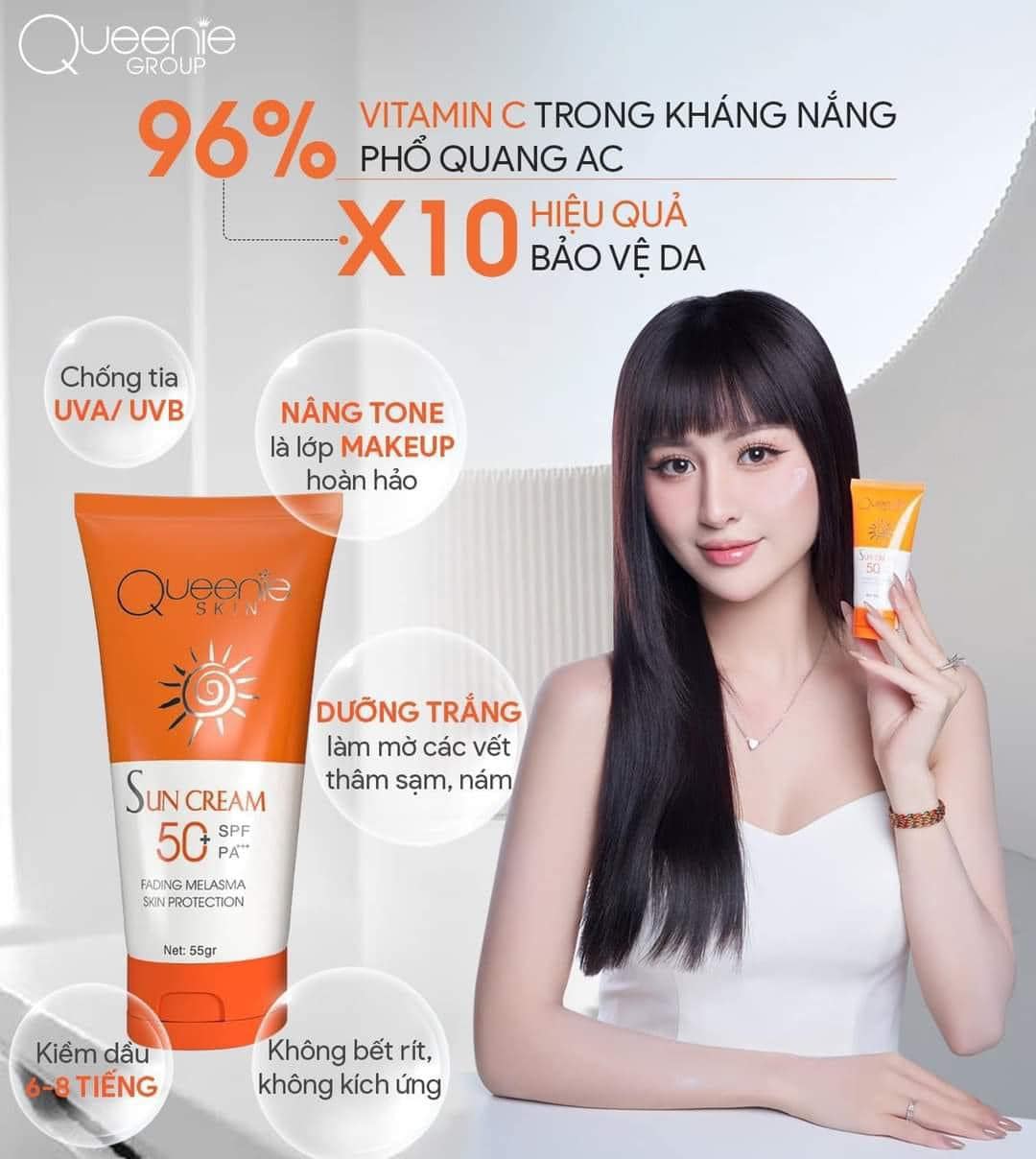 Chống nắng dưỡng trắng gọi tên kháng nắng Phổ Quang AC nhà Queeine Chống nắng dưỡng trắng gọi tên kháng nắng Phổ Quang AC nhà Queeine