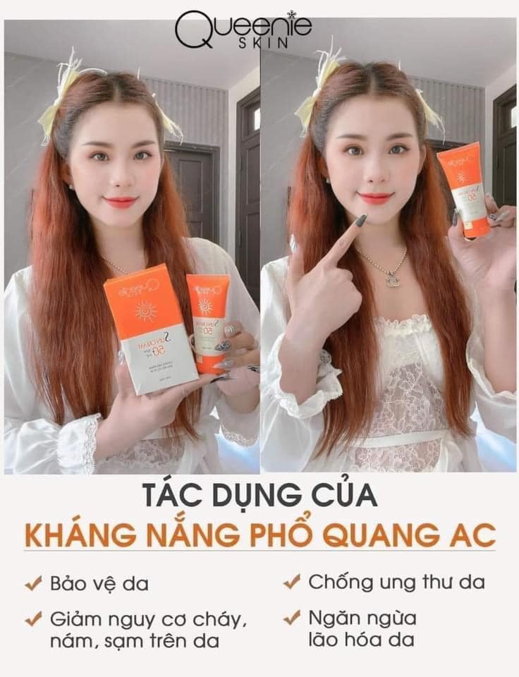 Chống nắng dưỡng trắng gọi tên kháng nắng Phổ Quang AC nhà Queeine Chống nắng dưỡng trắng gọi tên kháng nắng Phổ Quang AC nhà Queeine