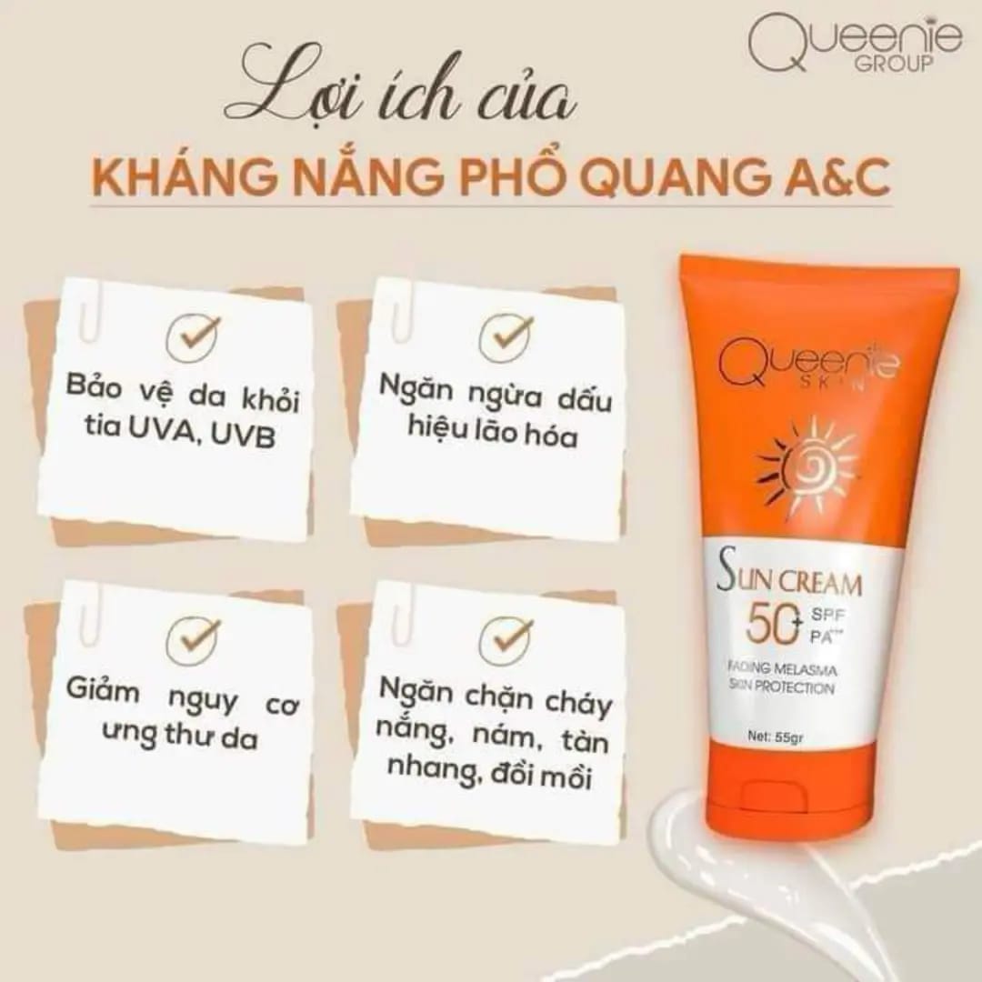 Chống nắng dưỡng trắng gọi tên kháng nắng Phổ Quang AC nhà Queeine