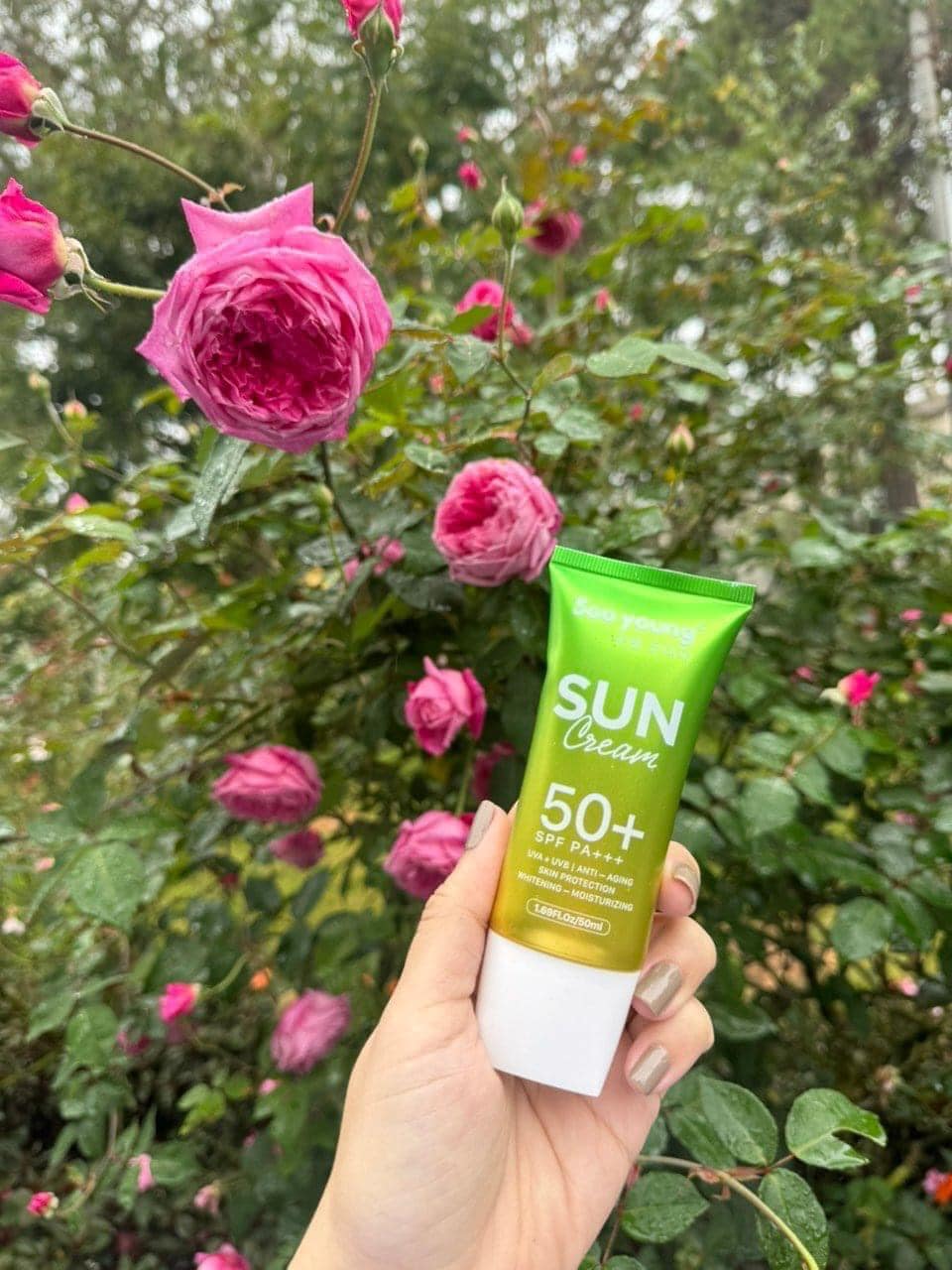 Kem Chống Nắng Lục Tảo Soo Young Chất kem dạng sữa chua mỏng mịn, Kem Chống Nắng Lục Tảo Soo Young Chất kem dạng sữa chua mỏng mịn,