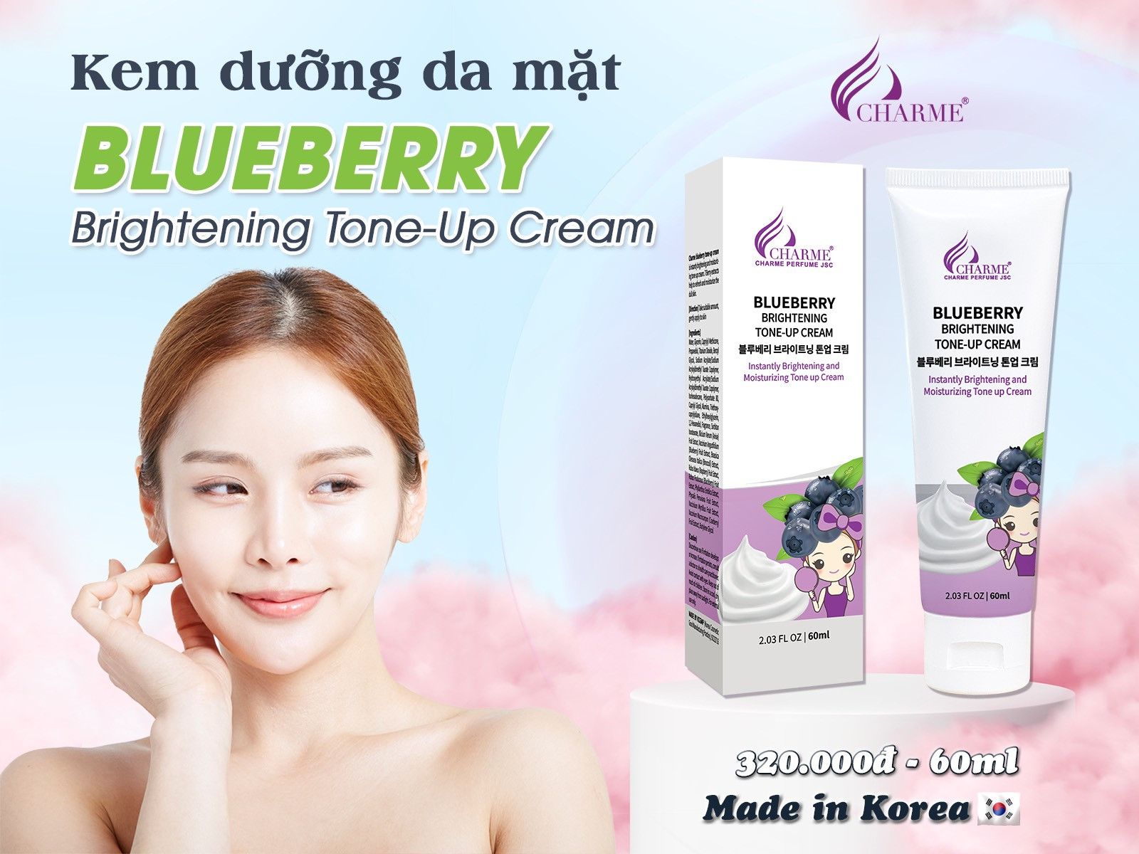 Kem Face Charme Blueberry 60ml Kem Face Charme Blueberry 60ml