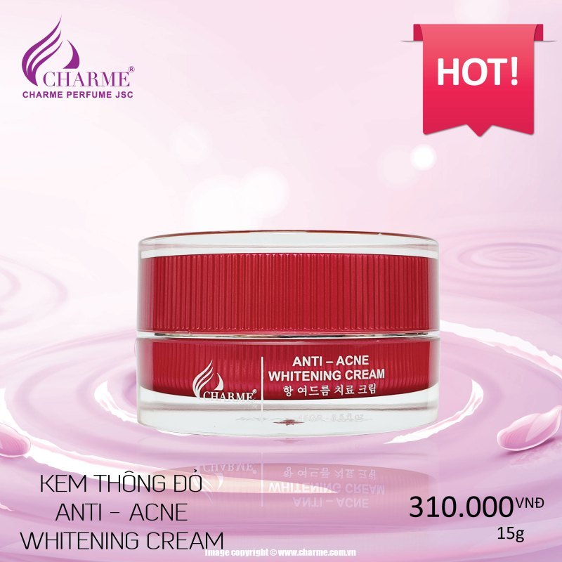 Kem Face Mụn Hàn Quốc Charme Anti Acne Whitening Cream Kem Face Mụn Hàn Quốc Charme Anti Acne Whitening Cream