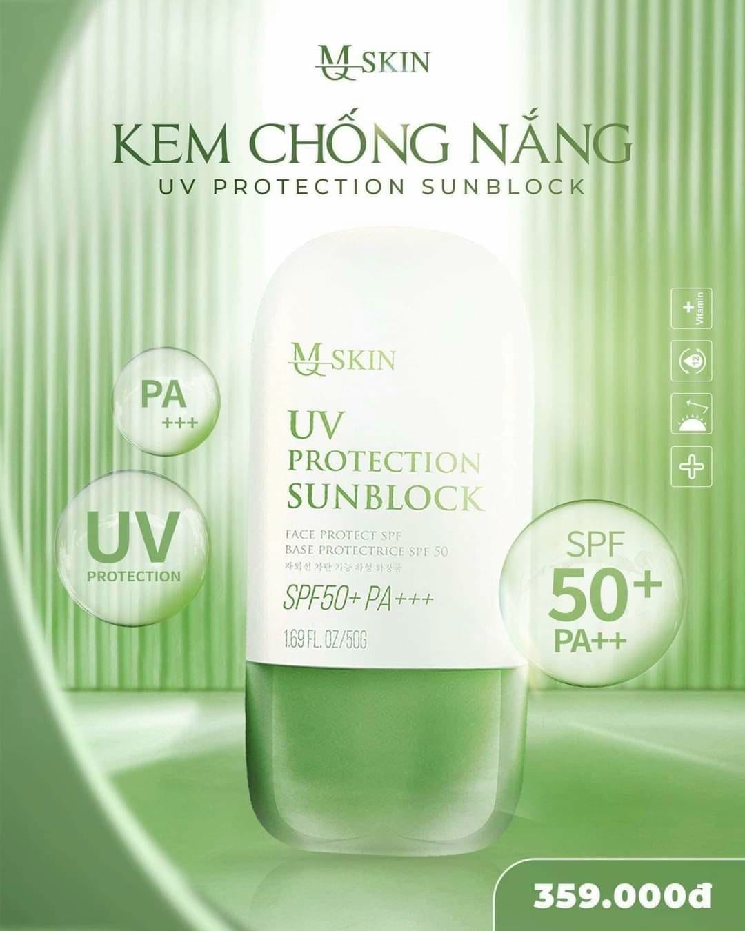 Kem Chống Nắng MQ Skin Phiên Bản Mới Mùa này chăm da cứ phải ưu tiên chống nắng hàng đầu nhé các nàng yêu Kem Chống Nắng MQ Skin Phiên Bản Mới Mùa này chăm da cứ phải ưu tiên chống nắng hàng đầu nhé các nàng yêu